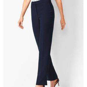 Talbots versatile straight leg crepe pants navy